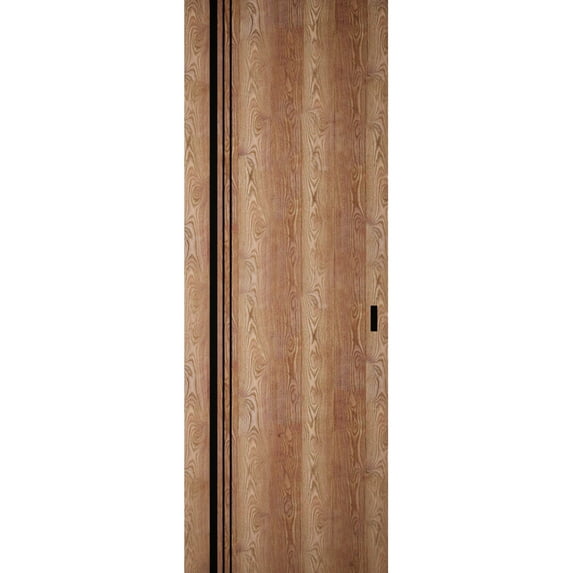 Hidden Barn | Planum 0011 Walnut | Sturdy Finished Flush Modern Doors | Magic Concealed Sliding Set 30" x 80"