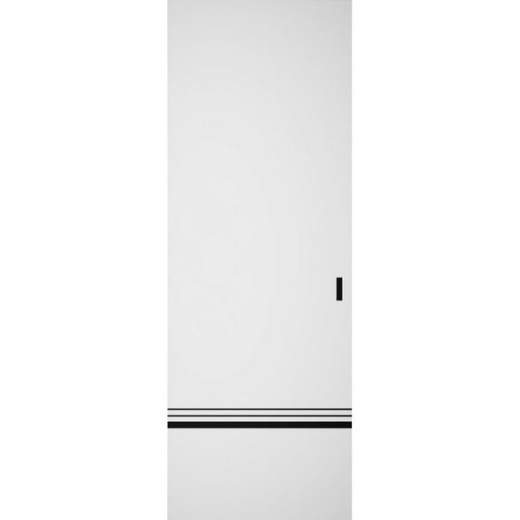 Hidden Barn | Planum 0012 White Silk | Sturdy Finished Doors | Magic Concealed Sliding Set 24" x 80"