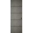 thumbnail image 1 of Hidden Barn | Planum 0015 Concrete | Sturdy Finished Flush Modern Doors | Magic Concealed Sliding Set 36" x 84", 1 of 5