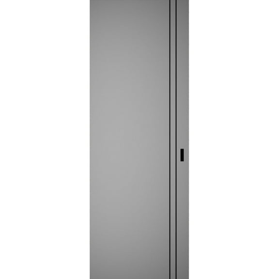 Hidden Barn | Planum 0016 Matte Grey | Sturdy Finished Flush Modern Doors | Magic Concealed Sliding Set 18" x 80"