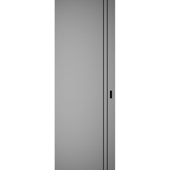 Hidden Barn | Planum 0016 Matte Grey | Sturdy Finished Flush Modern Doors | Magic Concealed Sliding Set 36" x 80"