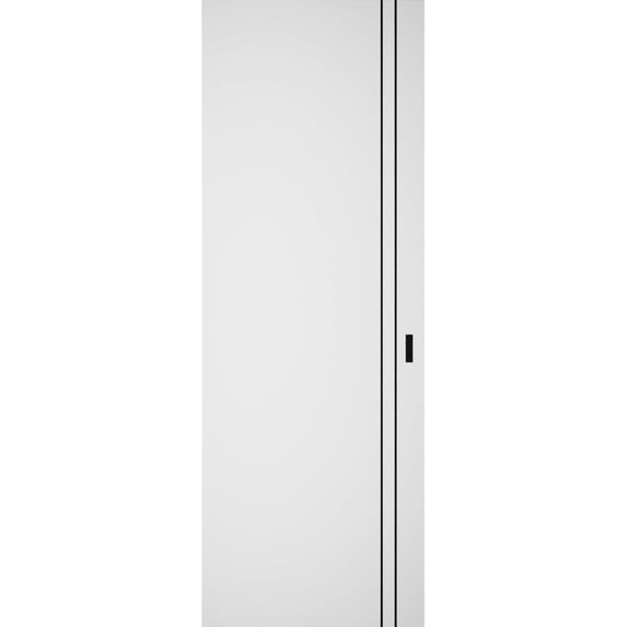 Hidden Barn | Planum 0016 White Silk | Sturdy Finished Doors | Magic Concealed Sliding Set 42" x 84"