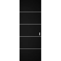 Hidden Barn | Planum 0020 Matte Black | Sturdy Finished Doors | Magic Concealed Sliding Set 18" x 80"