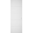 thumbnail image 1 of Hidden Barn | Planum 0020 White Silk | Sturdy Finished Flush Modern Doors | Magic Concealed Sliding Set 42" x 96", 1 of 5