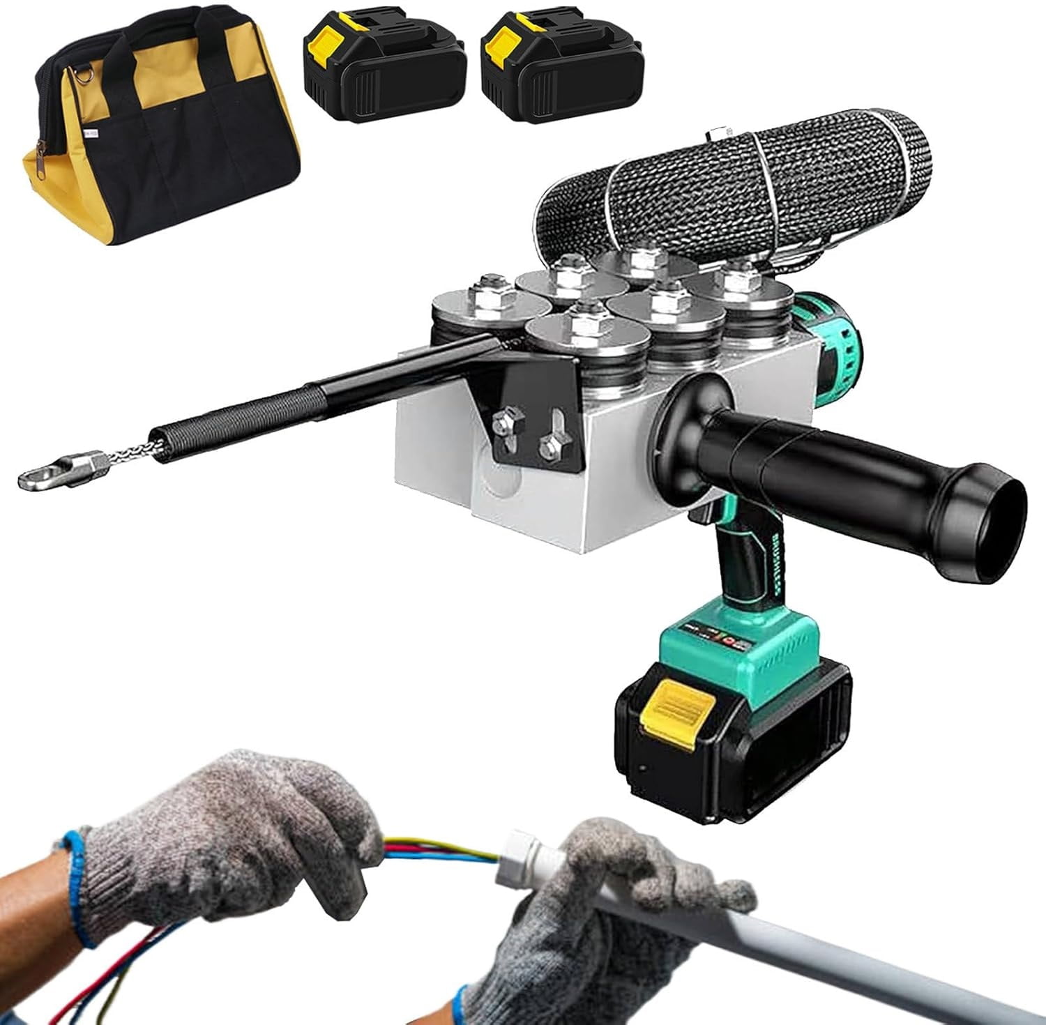 Hidden Cable Electric Cable Pulling Tool for Straight or Coiled Pipe ...
