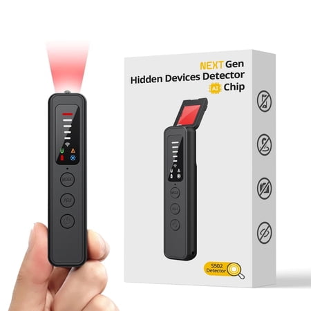 Hidden Camera Detector - AI-Powered Anti-Spy Device, GPS Tracker & Bug Detector, RF Scanner for Hotels, Travel, Home & Office, 5-Level Sensitivity