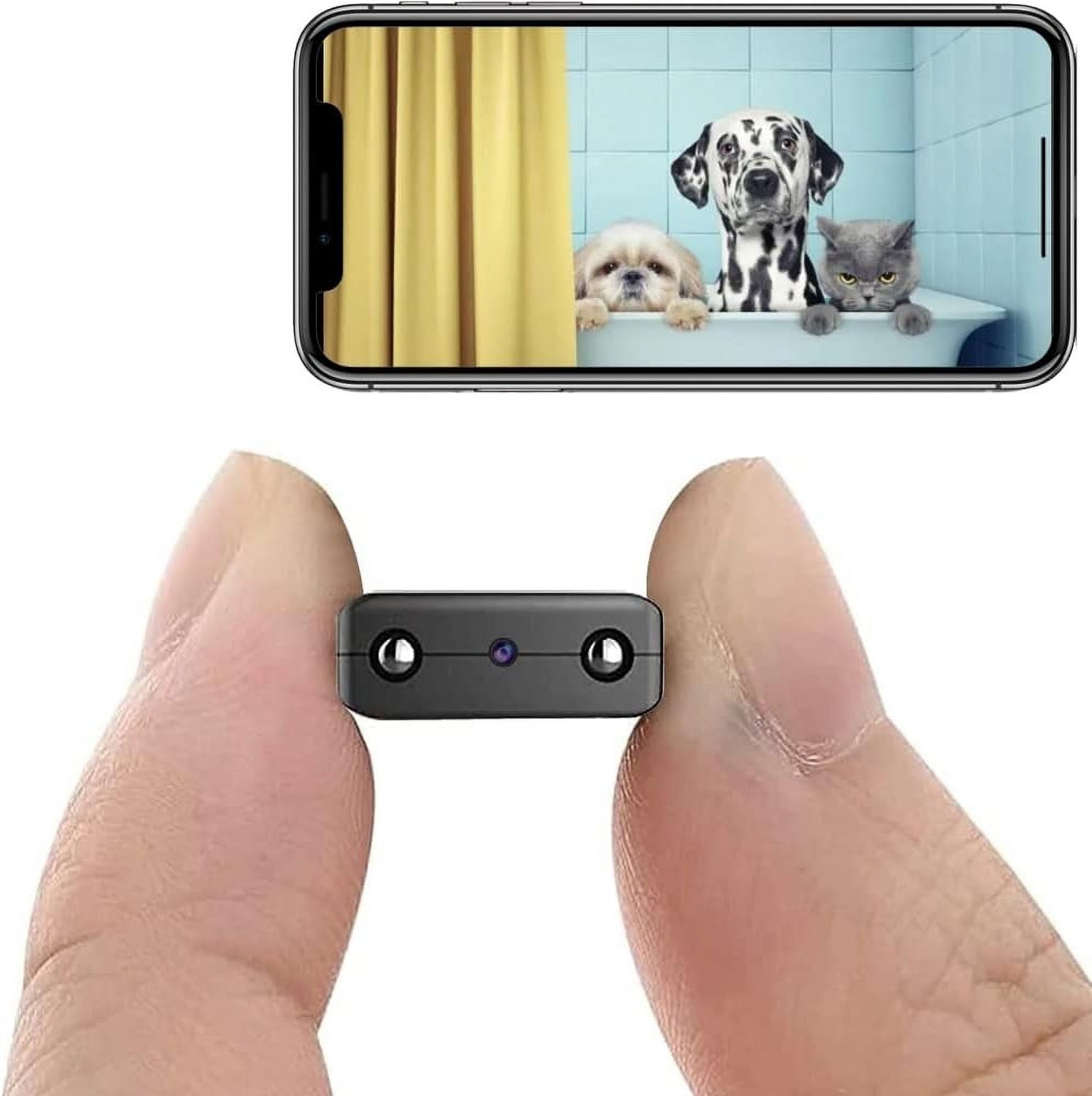 Hidden Camera Detector, Mini Camera Wifi Wireless Video Camera, Spy Mini Camera Wireless, Mini Cameras Wireless Wifi, with Night Vision for Indoor, Pets, Baby