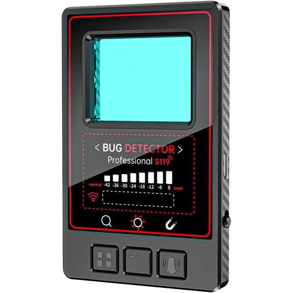 Hidden Camera Detector with Night Vision Detection, 2025 Bug Detector, Device Detectors, GPS Tracker Anti Spy RF Signal Scanner for Hotels, 8 Levels Sensitivity