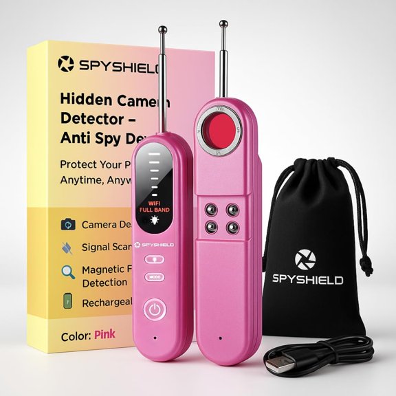 Hidden Camera Detector & RF Bug Detector  Anti-Spy Wireless Signal Scanner for Travel, Hotel & Home, GPS Tracker Detection Tool for Car & Personal Privacy