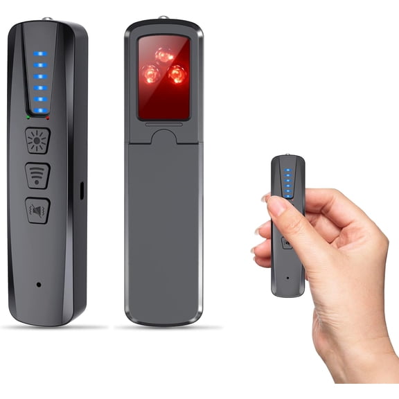 Hidden Camera Detectors,Anti Spy Detector,Bug Detectors,GPS Tracker Detector,Portable Bug Detector,Hotels,Travel,Home,Office(Black)