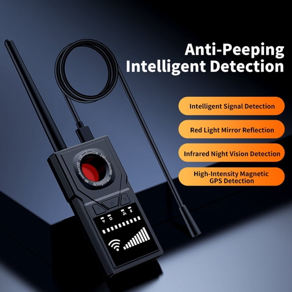 Hidden Camera Detectors,Bug Detectors, GPS Tracker Detector,Hero Privacy Pen, RF Detector,Anti spy Detector,Listening Device Detectors in Travel,Car,Bath,Office,Hotel to Protect Privacy;Black