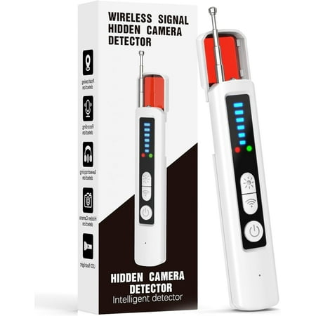 Hidden Camera Detectors, Portable Camera Detectors, Bug Detector Rf Wireless Signal Scanner, GPS Tracker Detector for Home, Hotel, Travel, Office, Bathroom, 6 Levels Sensitivity