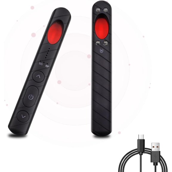 Hidden Camera Detectors Portable Spy Finder Infrared Scanner Wireless Signal GPS Tracker Detector Bug Burglar Alarm for Travel/Home/Office, 5-Level Sensitivity
