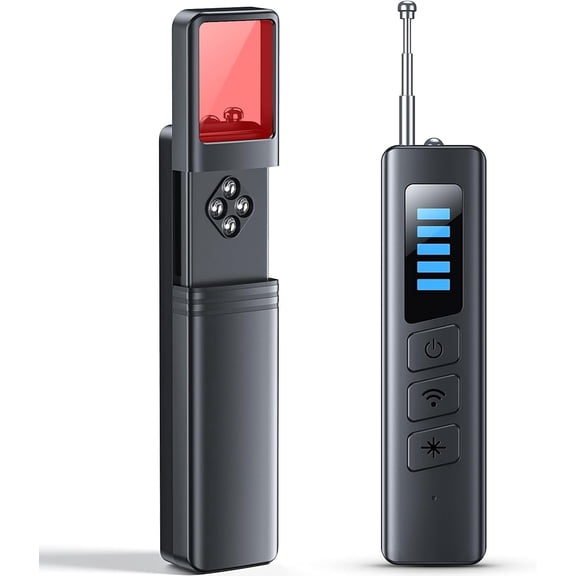 Hidden Camera Detectors, Spy Camera Detector with RF Signal & Infrared Detection for Wireless Cameras, GPS Trackers, Privacy Protection, Portable Travel Safety Tool