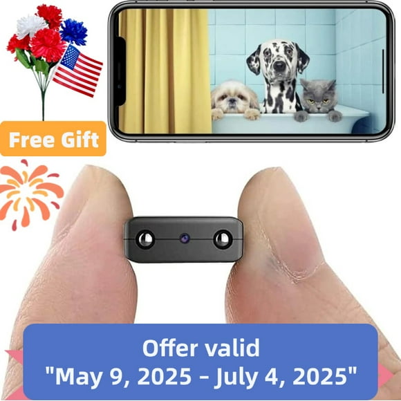 Hidden Camera Detectors for Travel, Mini Camera Wifi Wireless Video Camera, Spy Hidden Camera Wireless, Mini Camera with App Control, with Night Vision for Indoor, Pets, Baby