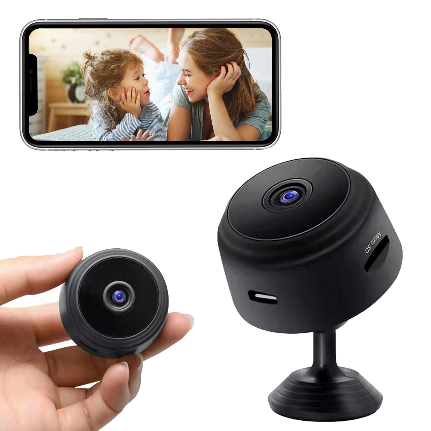 Hohaski Hidden Cameras, Mini WiFi Camera 1080P Full Home Security Micro Cam  Video Audio Recorder Camcorder Night Vision Micro Cam - Walmart.com