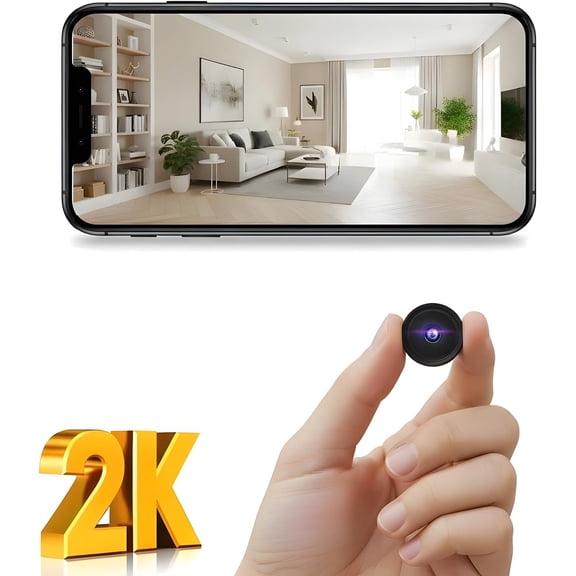 Hidden Camera - Spy Camera - Nanny Cam - WiFi Mini Cam - 2K HD Small Camera with Motion Detection and Night VisionSecurity Cameras for Home/Office/Baby Monito Camaras Espias Ocultas