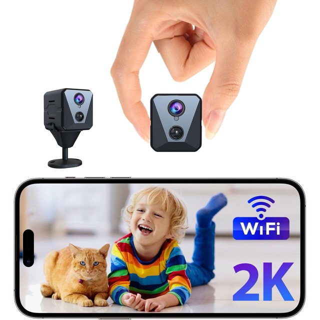Hidden Camera Spy camera, Improved 2K WiFi Mini Camera, RealTime