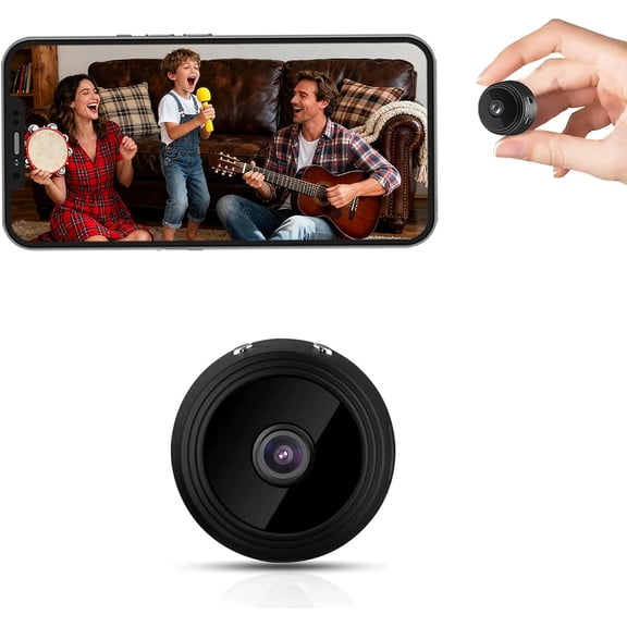 Hidden Camera Surveillance Monitor - WiFi Nanny Cam with 1080P Night Vision, Motion Detection, and Smartphone Compatibility - Indoor Spy Camera for Home/Baby/pet/Office