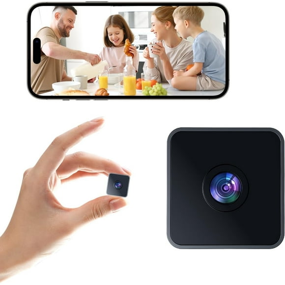Hidden Cameras - Spy Camera - 1080P HD Indoor Camera - Mini Nanny Cam With Night Vision & Motion Detection- Indoor/Outdoor Wireless Security Cameras, Car, Baby & Pet Monitoring(Square)-X1