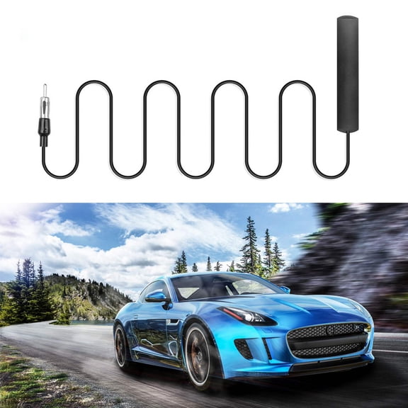 Hidden Car Antenna, Adhesive Mount FM AM Radio Antenna for Vehicle, 5m Cable Patch Antenna for Stereo