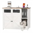 thumbnail image 1 of Hidden Cat Litter Box Enclosure Furniture, Dog-Proof Litter Box Cabinet with Power Strip, Compatible with Large Self-Cleaning Litter Boxes, 1 of 9