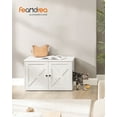 thumbnail image 1 of Hidden Cat Litter Box Enclosure Furniture Large Multi-Functional Cat Litter Box Washroom with Removable Divider White, 1 of 8