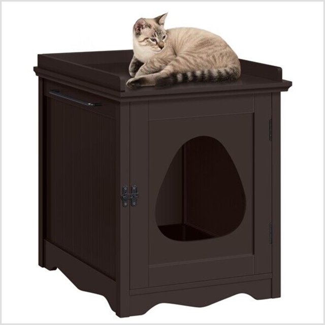 Hidden Cat Litter Box Enclosure Litter Box w/ Hidden Storage