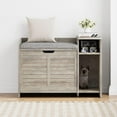thumbnail image 1 of Hidden Cat Litter Box Furniture, Flip-Top Entryway Bench with Storage & Ventilation, 1 of 8