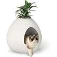 thumbnail image 1 of Hidden Cat Litter Box, Plant Cat Litter Box with Removable Planter Top Vented, Multi-Functional Resin Litter Boxes Enclosure Furniture, Easy to Clean, for Living Room Indoor (White, No Plant), 1 of 7
