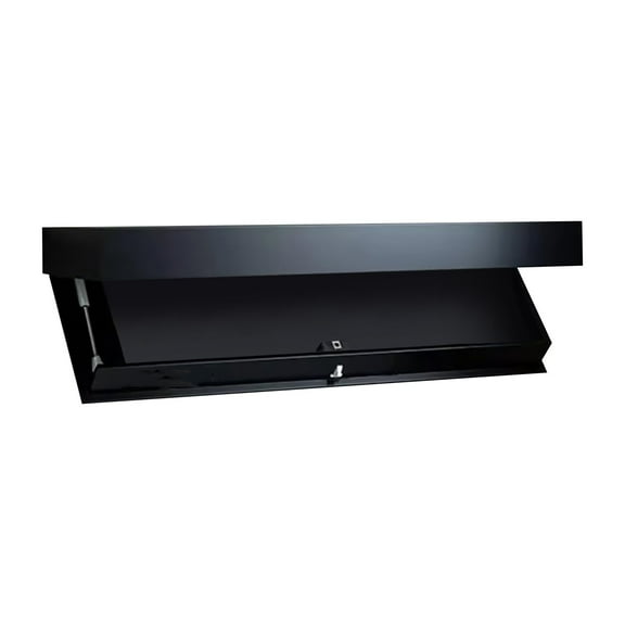 Hidden Compartment Floating Shelf - Black Wood Wall-Mounted Storage Organizer for Living Room, Office, Bedroom - Modern Space-Saving Decor with Secret Compartments