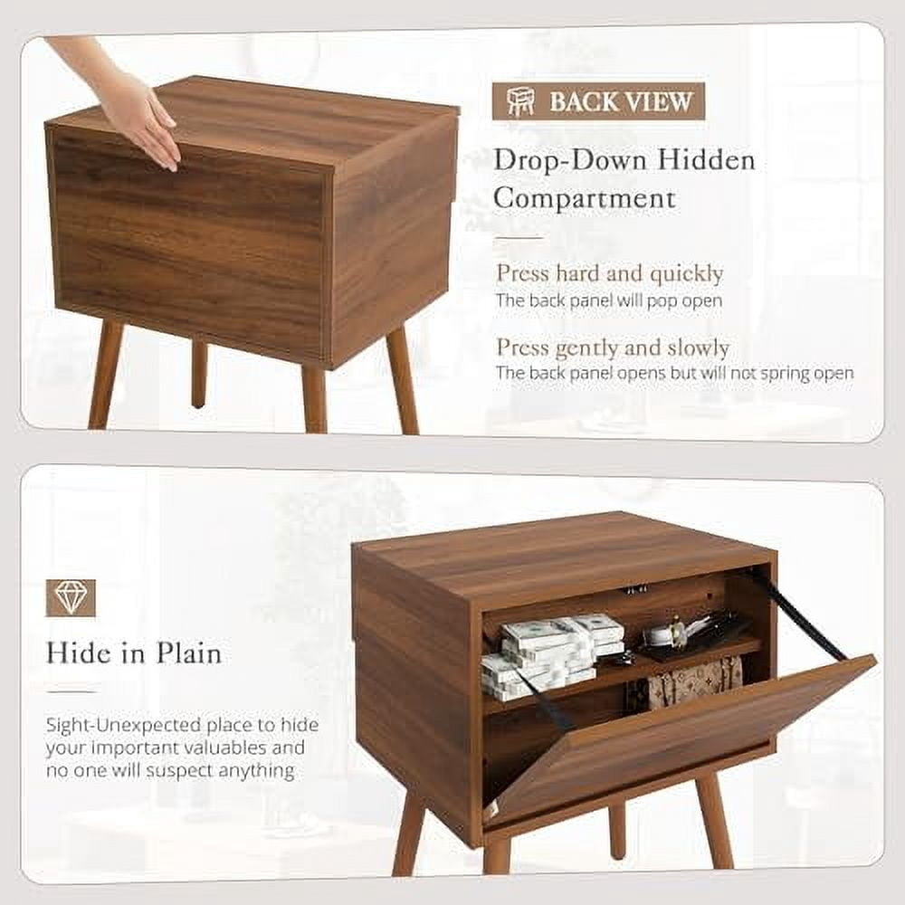 Curated visual reference: Hidden Compartment Nightstands Mid Century Modern Concealment Photo Inspiration