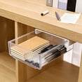 thumbnail image 1 of Hidden Under Desk Drawer Organizer, Adhesive Slide Out Storage Tray, Portable Desktop Organization Box for Office Stationery and Small Accessories, SouMaox, 1 of 6