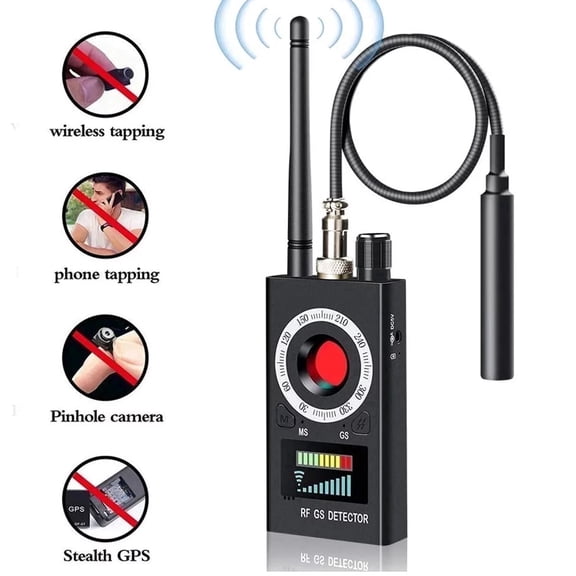Hidden Devices Detector, Camera Detector, Bug Detector,RF Detector,GPS Tracker/ Listening Device Detector, Infrared Camera Finder, Upgraded Version,Black