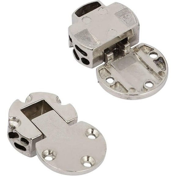 Hidden Door Hinge, Zinc Alloy Concealed Flap Hinges, Silver, 2 Pieces