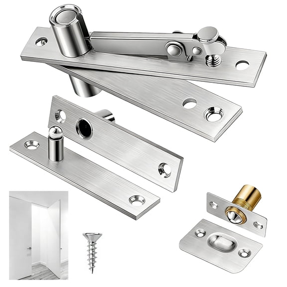 Hidden Door Hinge Pivot, Heavy Duty Stainless Steel 360 Rotation for Secret or Concealed Doors