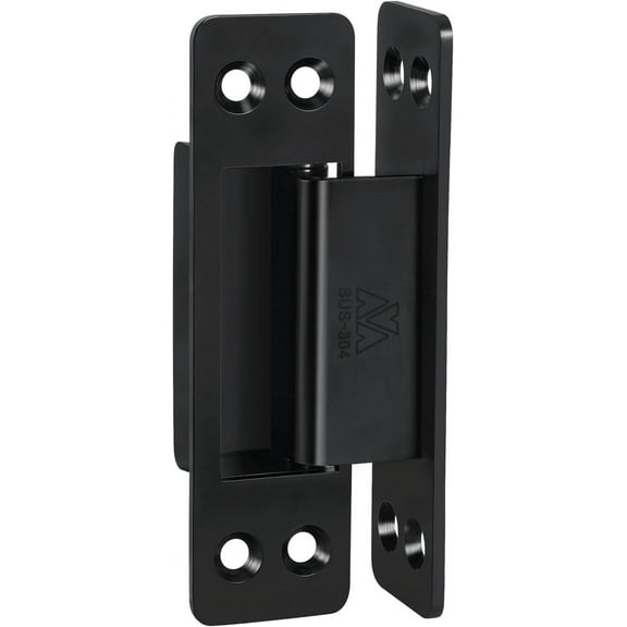 Hidden Door Hinges 5 Inch Hidden Hinges for Doors 304 Stainless Steel Hidden Door Hardware Heavy Duty Invisible Hinge 3mm Thicknesse Silent and Smooth for Secret Door 1pcs