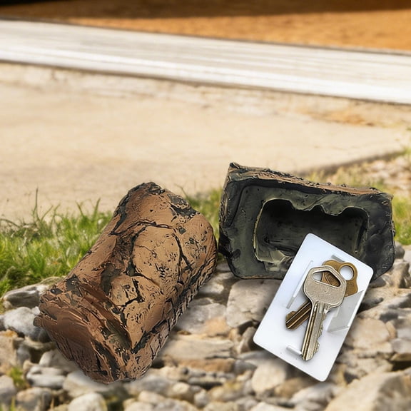 Hidden Fake Rock Key Hider – Outdoor Spare Key Storage Stone, Waterproof Secret Compartment for House, Car, and Emergency Keys