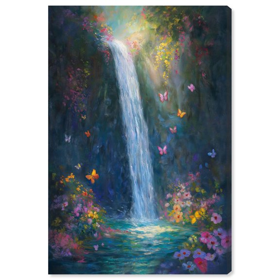 Hidden Falls II Canvas Nature Wall Decor by Art Remedy, Gallery Wrapped, 16 x 24