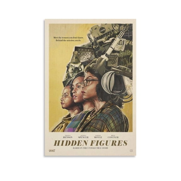 Hidden Figures Biographical Film Poster Painting On Canvas Wall Art Poster Scroll Picture Print Living Room Walls Decor Home Posters
