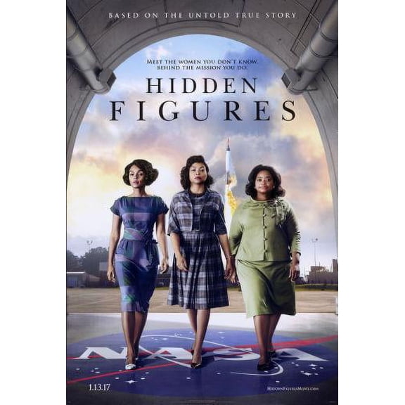 Hidden Figures Movie poster Metal Sign Art Print 8x12 Multi-Color Square Adults Best Posters