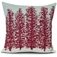 thumbnail image 1 of 18" x 18" Simply Daisy Hidden Forrest Winter Polyester Accent Pillow, Red Qty 1, 1 of 2