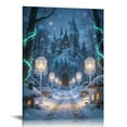thumbnail image 1 of Hidden Frame Canvas Wall Art - Ice Magic Castle Dreamy Snow Scene Fairy Tale Ambience Popular Wall Decor for Living Room 16x24in, 1 of 8