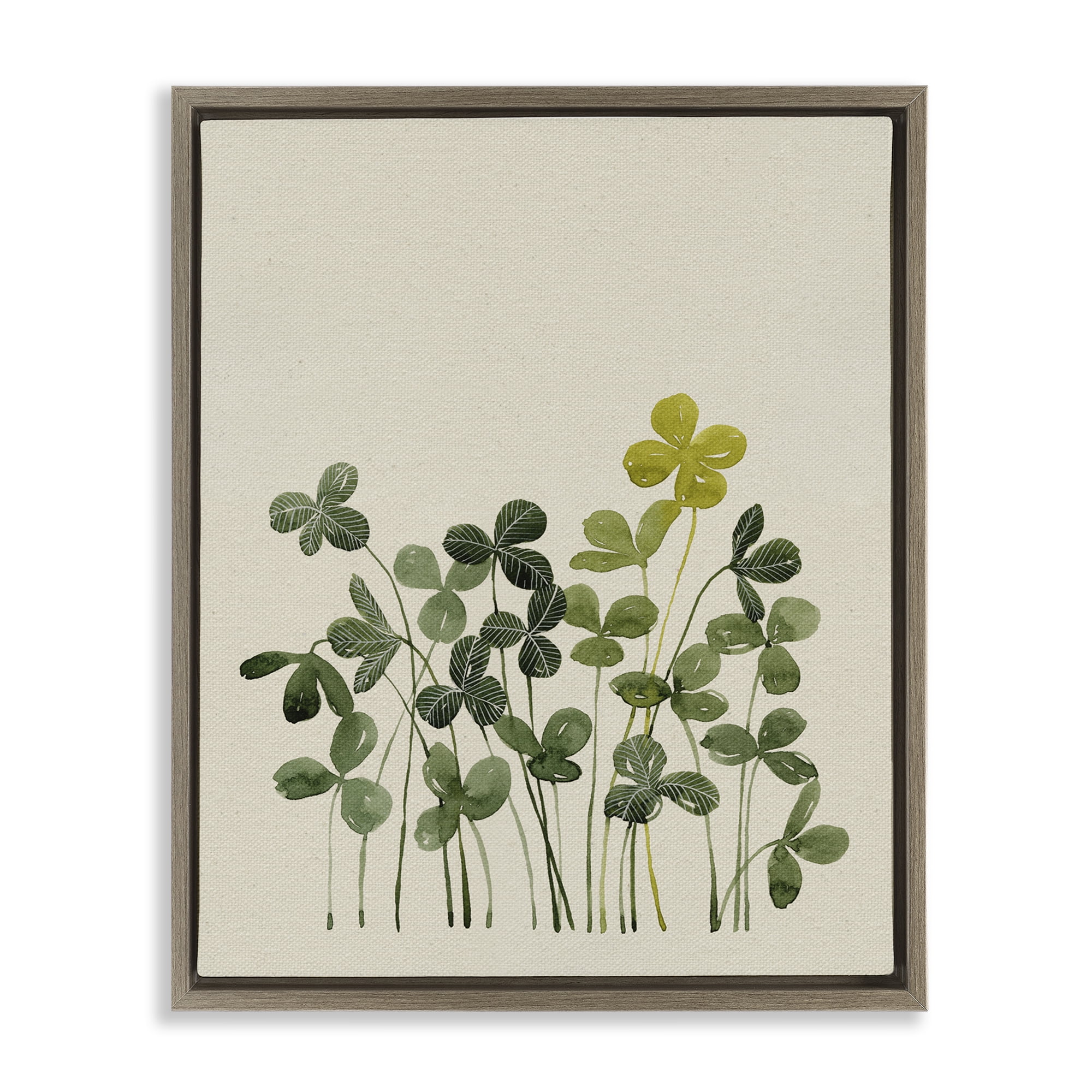 Hidden Gems Botanicals Brown Framed Floater Canvas Wall Art, design by Grace Popp
