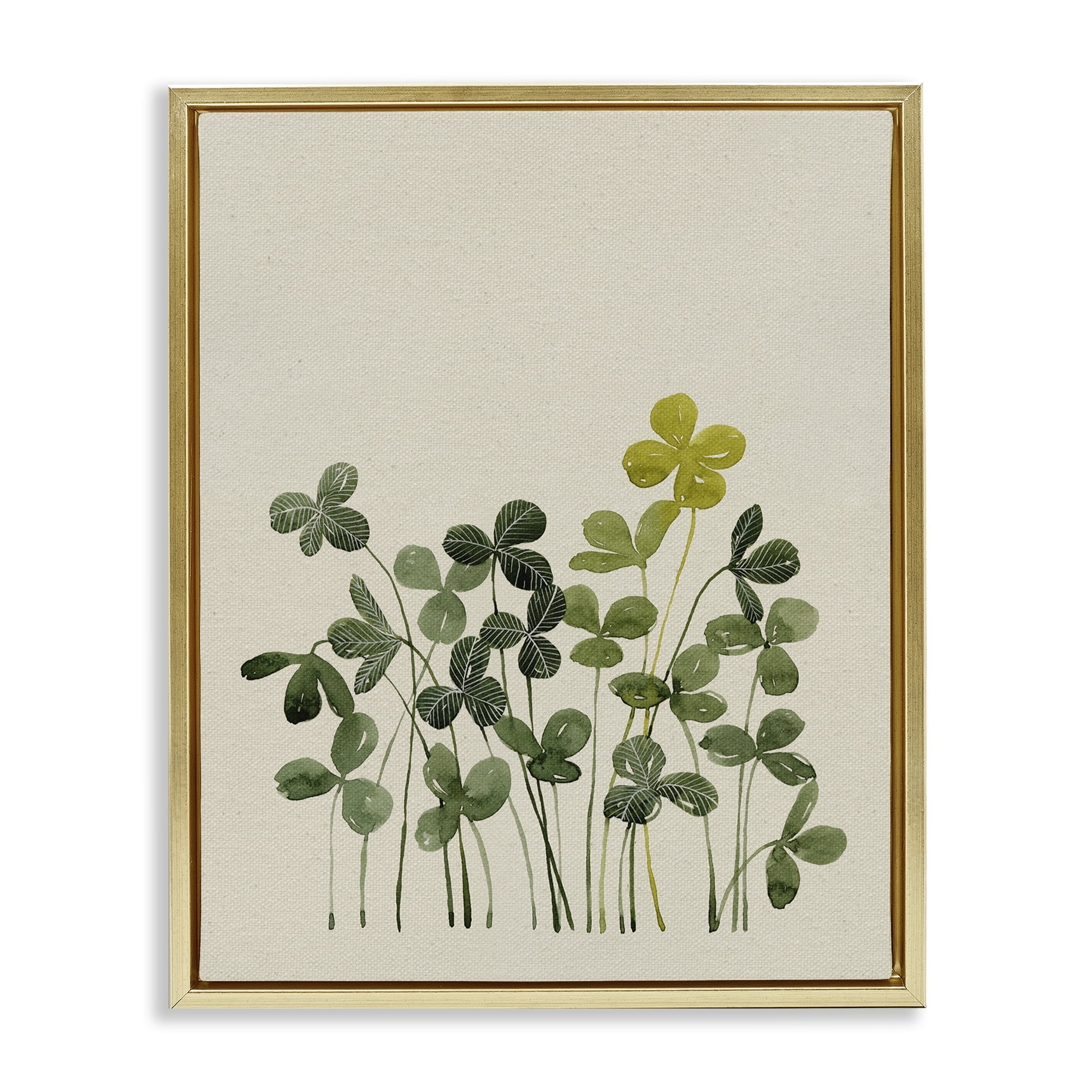 Hidden Gems Botanicals Gold Framed Floater Canvas Wall Art, design by Grace Popp