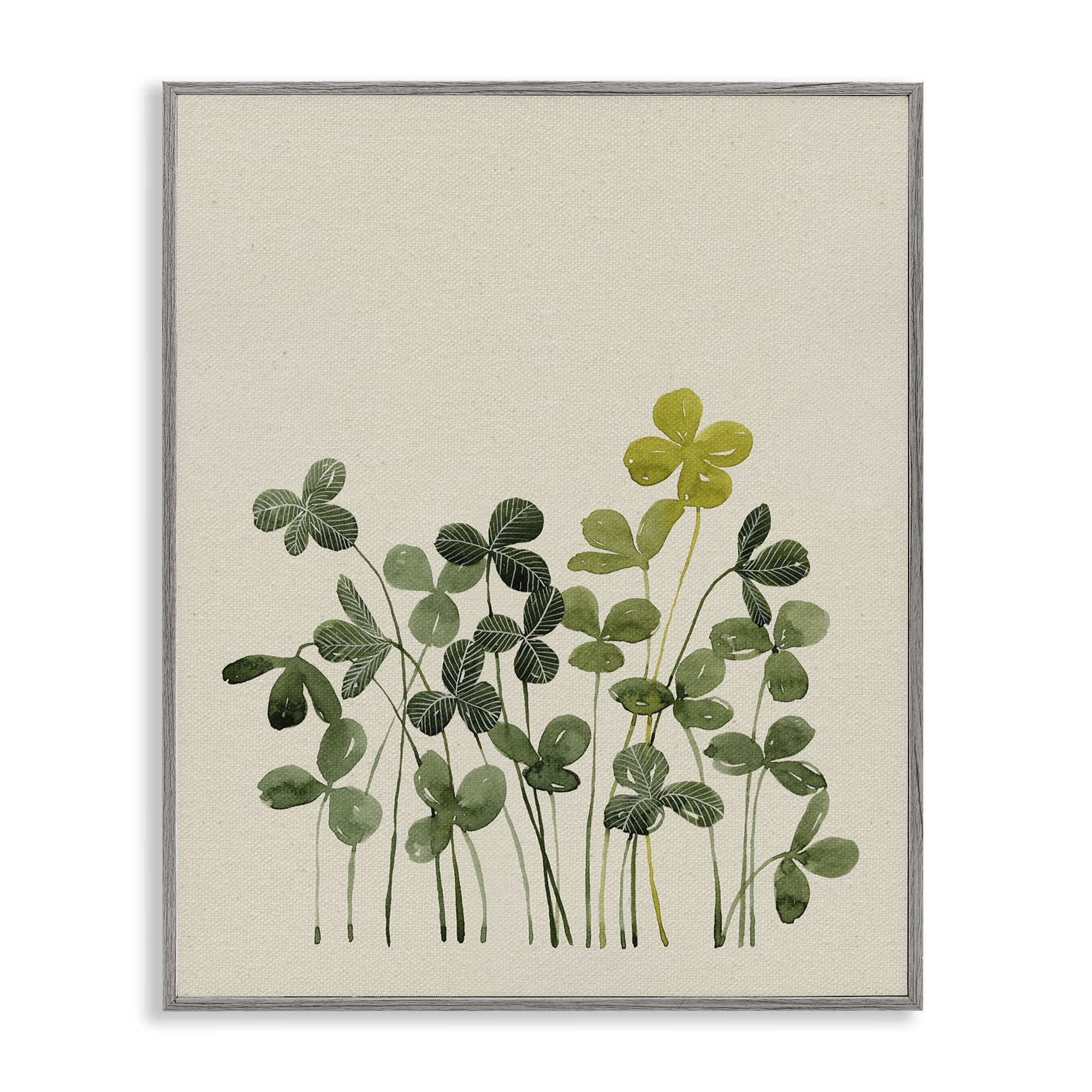 Hidden Gems Botanicals Gray Framed Giclee Art, design by Grace Popp