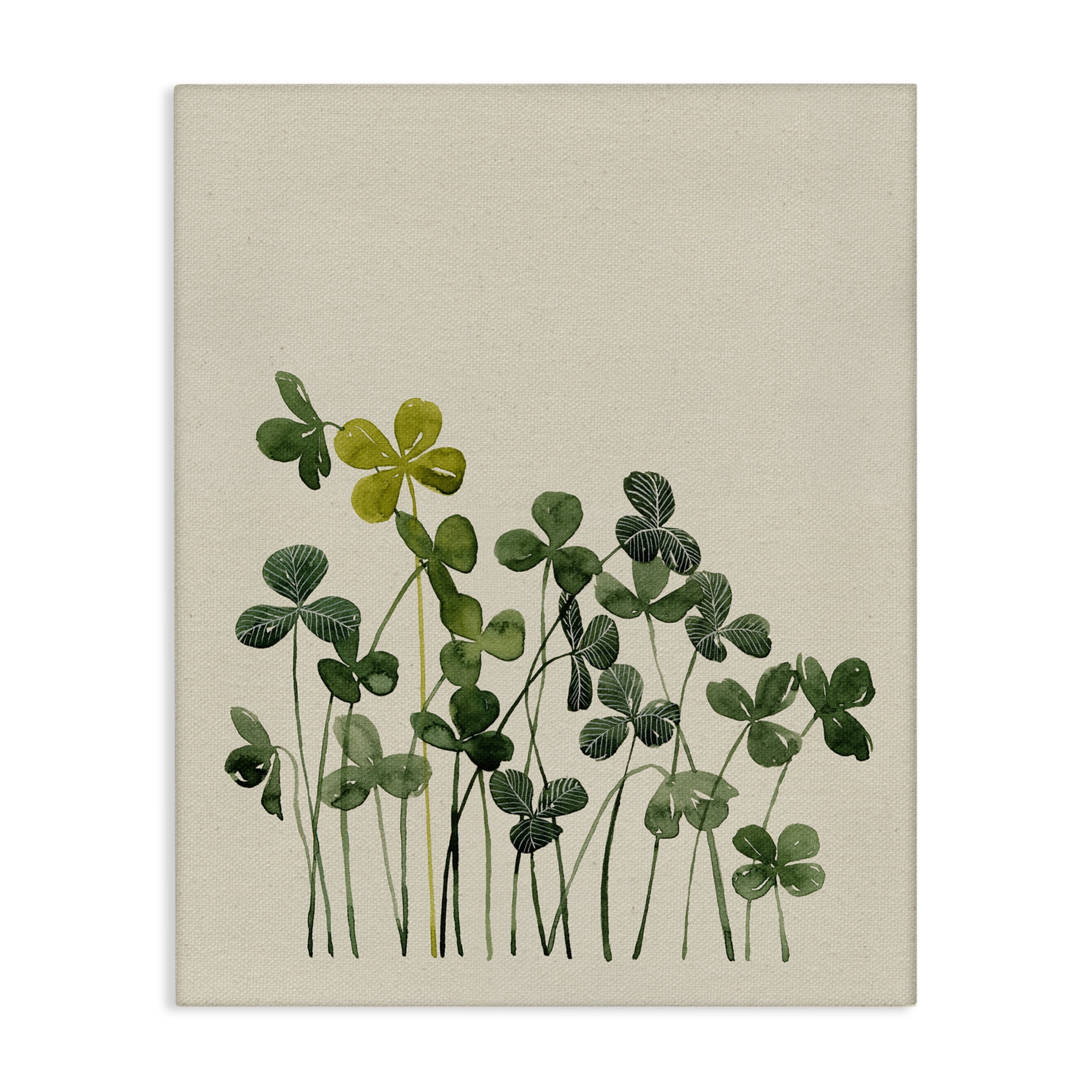 Hidden Gems Clovers Canvas Wall Art, design by Grace Popp