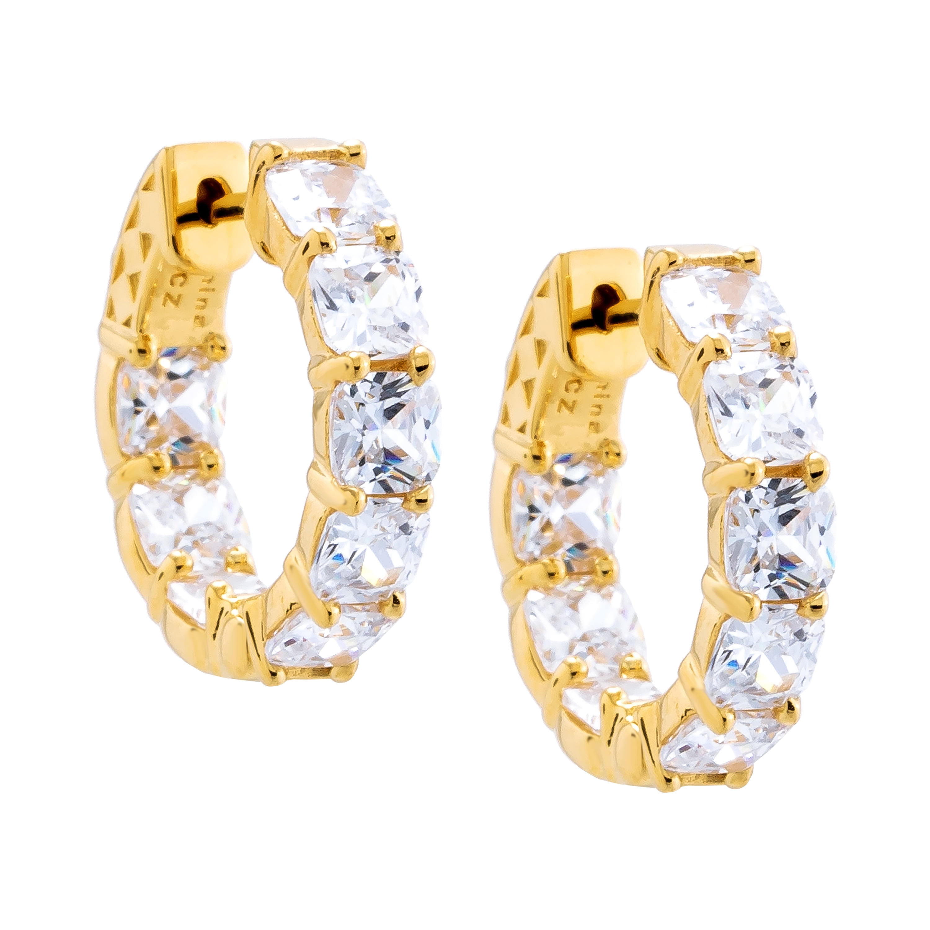 4mm Cushion Cut Clear CZ Diamond In 14K Yellow Gold Plated 925 S 並行輸入品 Cushion Cut White CZ Stones 4mm-10mm | Loose Diamond Look Cubic