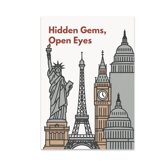 Hidden Gems Open Eyes Wall Art - Urban Exploration Enthusiast - 13x19 Poster Print