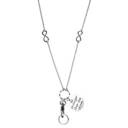 Hidden Hollow Beads "Be Stronger Than The Storm" Charm Lanyard - Fashion Lanyards For Women - Cute Lanyard With ID Holder   Fashion Lanyard Badge Holder   Work Badge Necklace